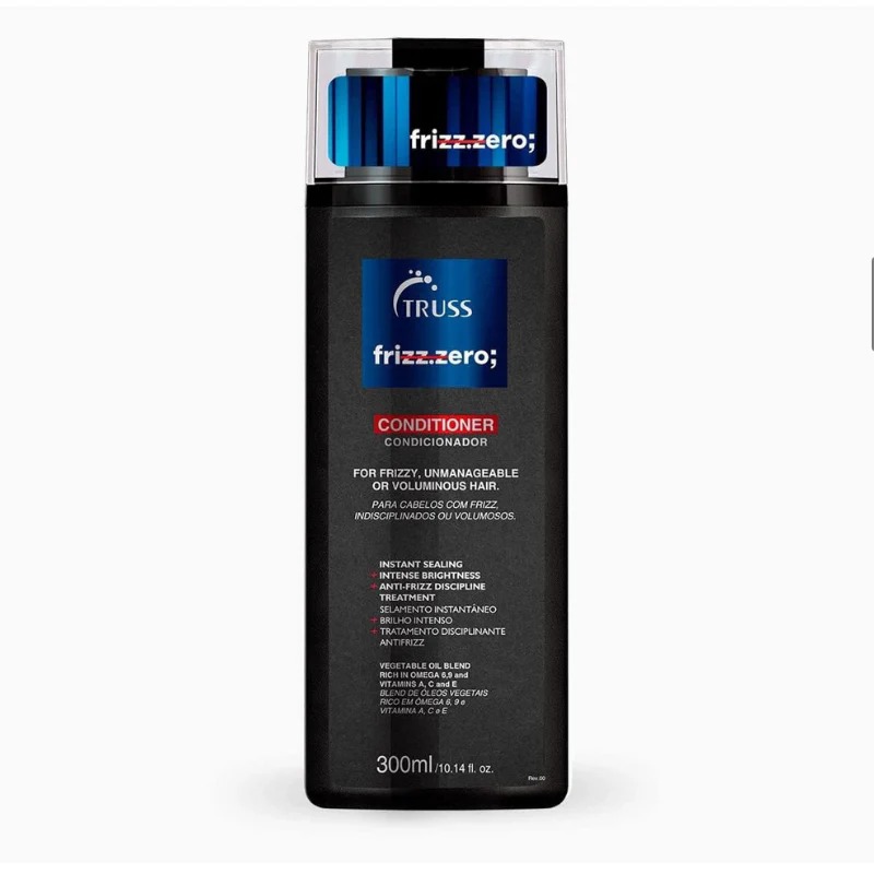 Condicionador Frizz Zero Truss 300 ml para controle do frizz e volume